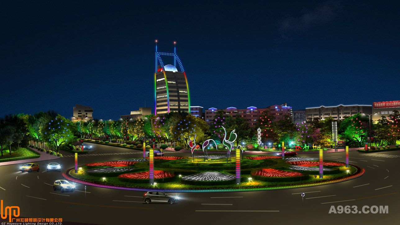 河南鹤壁市新世纪广场及鹤煤大道灯光工程方案设计说明
