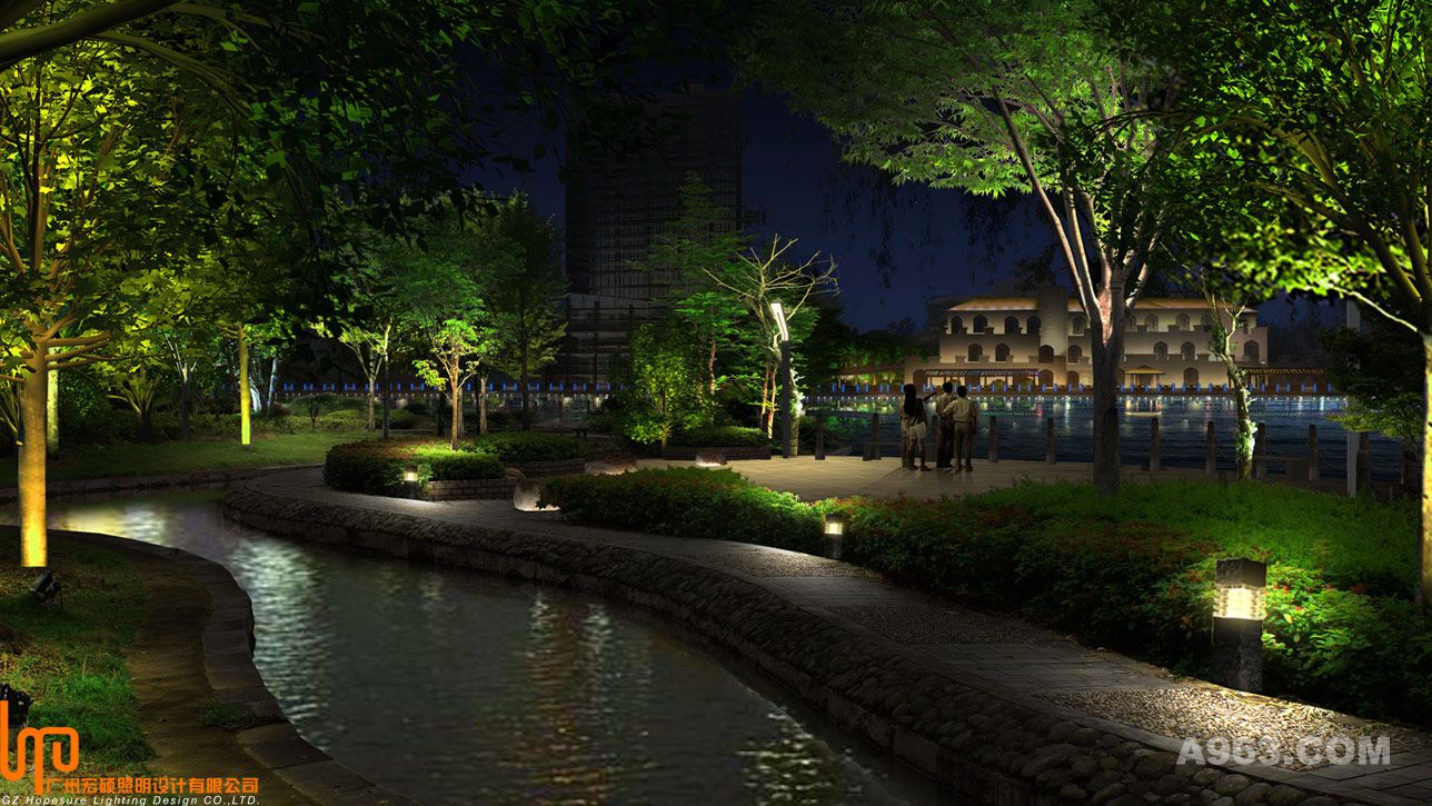 江西新余北公园景观照明灯光工程设计